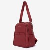 Rucsac dama ENZO NORI model LUCY din piele naturala rosu - Imagine 2