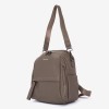 Rucsac dama ENZO NORI model TINA din piele naturala gri - Imagine 3