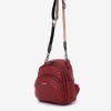 Rucsac dama ENZO NORI model TINY din piele naturala rosu - Imagine 2