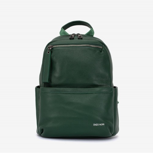 Rucsac dama ENZO NORI model RADY din piele naturala verde