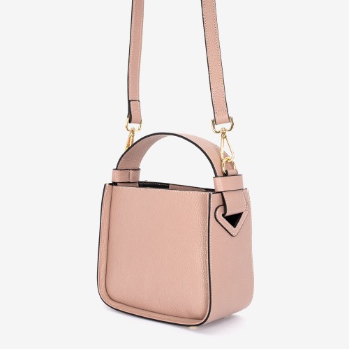 Geanta crossbody model DONA piele naturală italiană roz