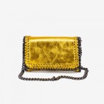 Geanta crossbody model SELENA piele naturală italiană galben