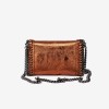 Geanta crossbody model SELENA piele naturală italiană maro - Imagine 4