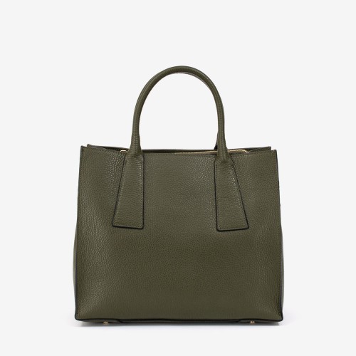 Geanta dama model MARGOT din piele naturală italiană verde