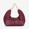 Geanta dama model CALMA din piele naturală italiană burgundy - Imagine 3