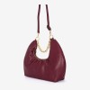 Geanta dama model CALMA din piele naturală italiană burgundy - Imagine 2