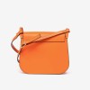 Geanta crossbody model ANABEL piele naturală italiană orange - Imagine 4