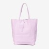 Geanta shopper model SHELBY din piele naturală italiana lila - Imagine 1