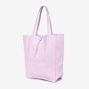 Geanta shopper model SHELBY din piele naturală italiana lila - Imagine 2