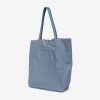 Geanta shopper model SHELBY din piele naturală italiana albastru deschis - Imagine 2