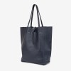 Geanta shopper model SHELBY din piele naturală italiana bleumarin - Imagine 2