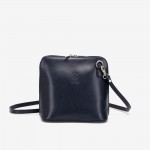 Geanta crossbody model CALDO din piele naturală italiană bleumarin