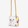 Geanta crossbody model CALDO din piele naturală italiană alb-galben - Imagine 2