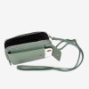 Geanta crossbody model FLAVIE din piele naturală italiană verde - Imagine 3