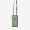 Geanta crossbody model FLAVIE din piele naturală italiană verde - Imagine 2