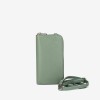 Geanta crossbody model FLAVIE din piele naturală italiană verde - Imagine 4
