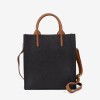 Geanta shopper model JASMINE piele naturală italiană negru - Imagine 3