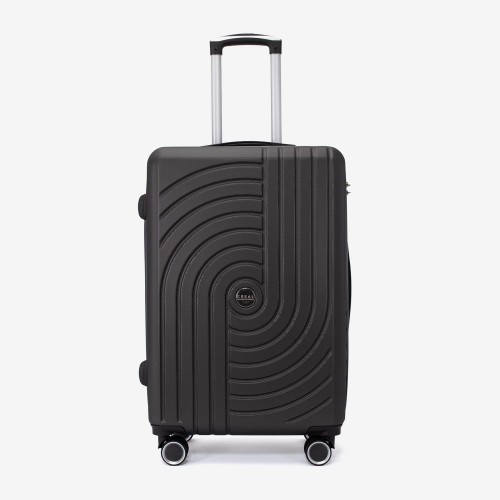  Troler set 2 Bucati KREAL model CORFU Troler mediu 67 cm şi Troler mare 77 cm ABS gri inchis