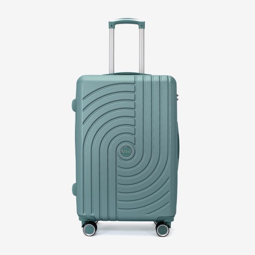  Troler set 2 Bucati KREAL model CORFU Troler mediu 67 cm şi Troler mare 77 cm ABS  verde deschis