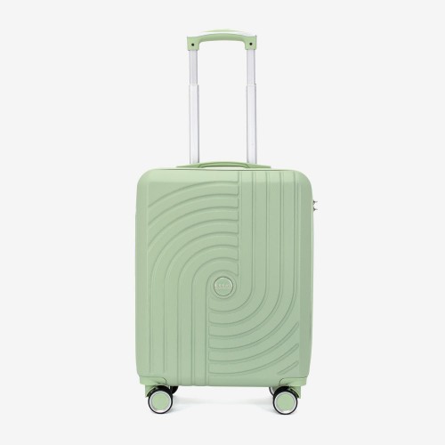 Troler set 2 Bucati KREAL model CORFU Troler cabina 55 cm şi Troler mediu 67 cm ABS verde
