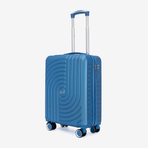 Troler cabina KREAL model CORFU 55 cm ABS albastru