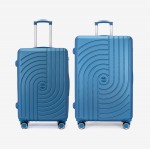  Troler set 2 Bucati KREAL model CORFU Troler mediu 67 cm şi Troler mare 77 cm ABS albastru