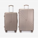  Troler set 2 Bucati KREAL model CORFU Troler mediu 67 cm şi Troler mare 77 cm ABS gold