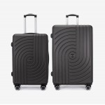 Troler set 2 Bucati KREAL model CORFU Troler mediu 67 cm şi Troler mare 77 cm ABS gri inchis