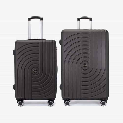  Troler set 2 Bucati KREAL model CORFU Troler mediu 67 cm şi Troler mare 77 cm ABS gri inchis