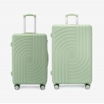  Troler set 2 Bucati KREAL model CORFU Troler mediu 67 cm şi Troler mare 77 cm ABS verde