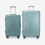  Troler set 2 Bucati KREAL model CORFU Troler mediu 67 cm şi Troler mare 77 cm ABS  verde deschis