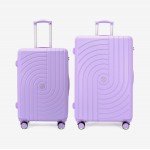  Troler set 2 Bucati KREAL model CORFU Troler mediu 67 cm şi Troler mare 77 cm ABS  violet