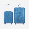  Troler set 2 Bucati KREAL model CORFU Troler cabina 55 cm şi Troler mare 77 cm ABS albastru - Imagine 1