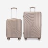  Troler set 2 Bucati KREAL model CORFU Troler cabina 55 cm şi Troler mare 77 cm ABS gold - Imagine 1