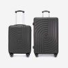  Troler set 2 Bucati KREAL model CORFU Troler cabina 55 cm şi Troler mare 77 cm ABS gri inchis - Imagine 1