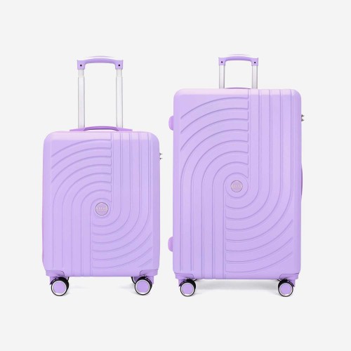  Troler set 2 Bucati KREAL model CORFU Troler cabina 55 cm şi Troler mare 77 cm ABS violet