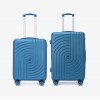  Troler set 2 Bucati KREAL model CORFU Troler cabina 55 cm şi Troler mediu 67 cm ABS albastru - Imagine 1
