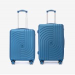  Troler set 2 Bucati KREAL model CORFU Troler cabina 55 cm şi Troler mediu 67 cm ABS albastru