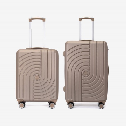  Troler set 2 Bucati KREAL model CORFU Troler cabina 55 cm şi Troler mediu 67 cm ABS gold