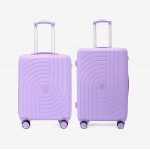  Troler set 2 Bucati KREAL model CORFU Troler cabina 55 cm şi Troler mediu 67 cm ABS violet