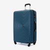  Troler set 2 Bucati KREAL model RIO Troler cabina 44x32x18 cm şi Troler mare 77 cm ABS albastru - Imagine 8