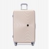 Troler set 3 Bucati KREAL model RIO Troler cabina 44x32x18 cm cu Troler mediu 67 cm şi Troler mare 77 cm ABS Champagne - Imagine 9