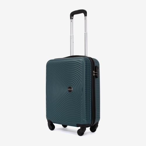 Troler set 2 Bucati KREAL model RIO Troler cabina 55 cm şi Troler mare 77 cm ABS verde