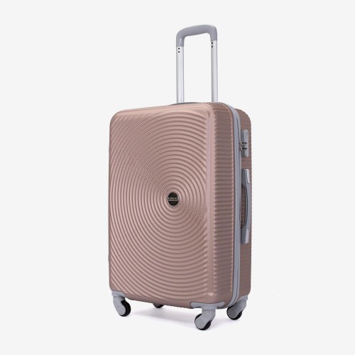 Troler mediu KREAL model RIO 67 cm ABS  RoseGold