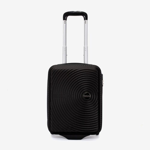  Troler set 2 Bucati KREAL model RIO Troler cabina 44x32x18 cm şi Troler mare 77 cm ABS negru