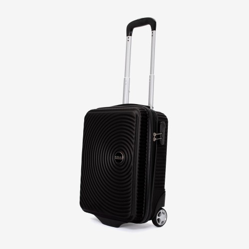 Troler set 3 Bucati KREAL model RIO Troler cabina 44x32x18 cm cu Troler cabina 55 cm şi Troler mediu 67 cm ABS negru