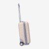  Troler set 2 Bucati KREAL model RIO Troler cabina 44x32x18 cm şi Troler mediu 67 cm ABS champagn - Imagine 4