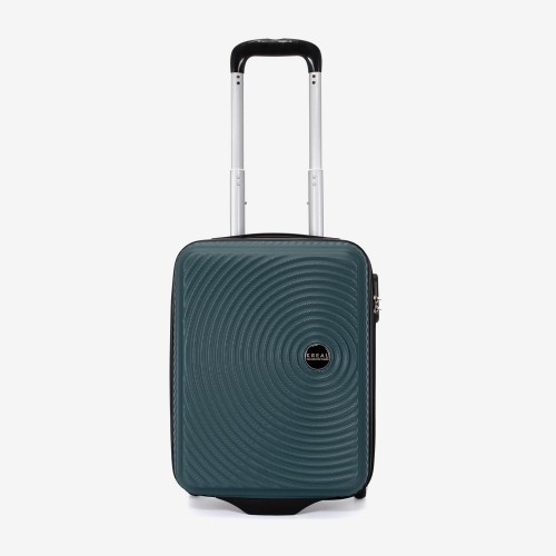  Troler set 2 Bucati KREAL model RIO Troler cabina 44x32x18 cm şi Troler mare 77 cm ABS verde