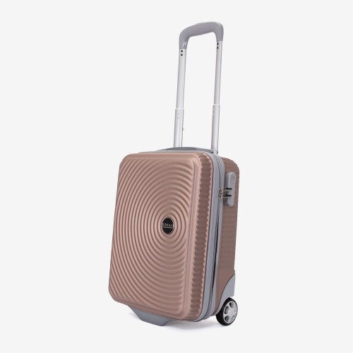 Troler cabina KREAL model RIO 44x32x18 cm ABS roz