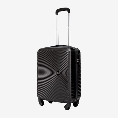  Troler set 2 Bucati KREAL model RIO Troler cabina 55 cm şi Troler mare 77 cm ABS negru